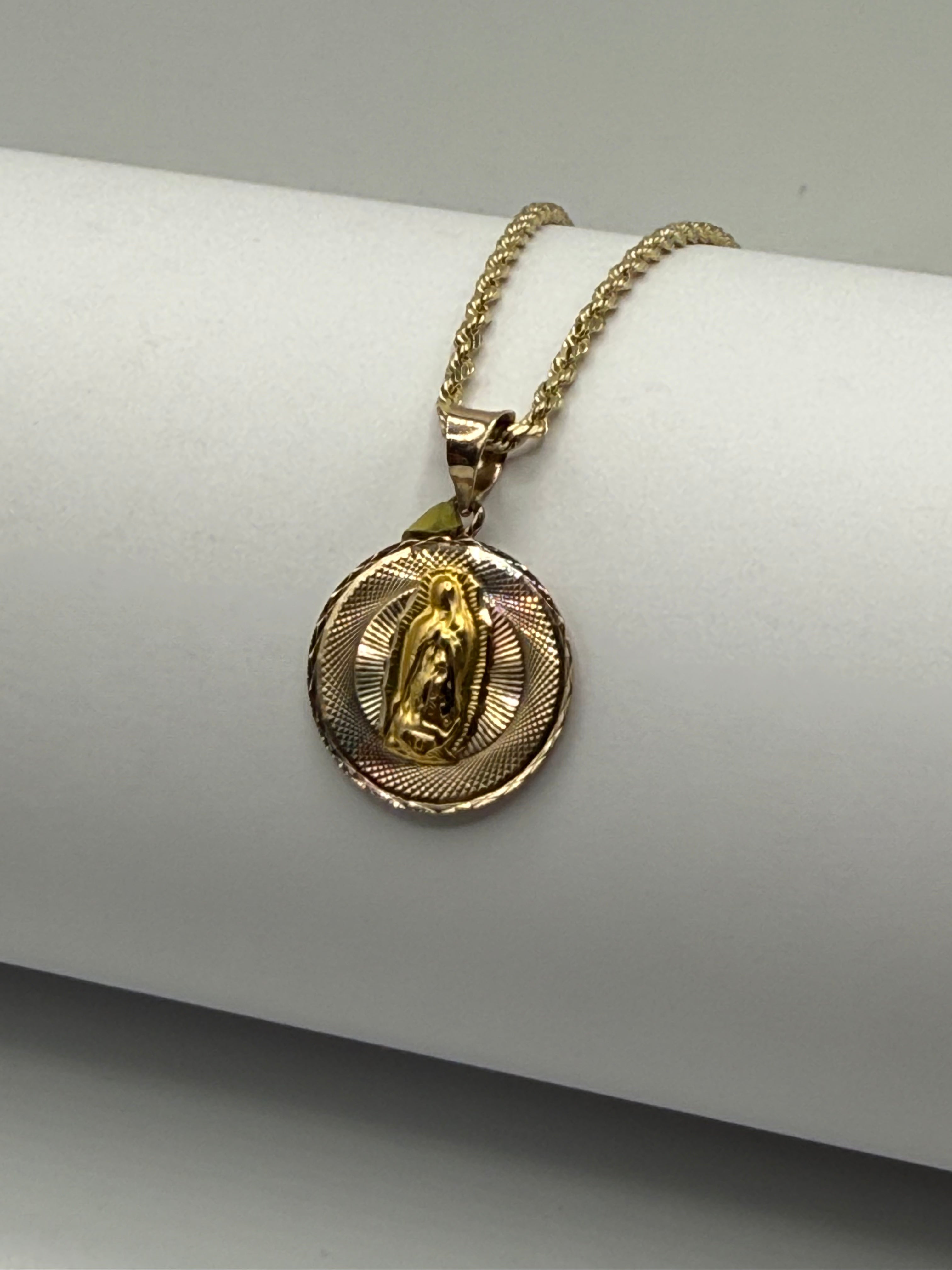 Pendant Virgin Guadalupe 14k Gold